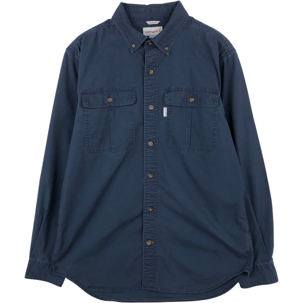古着 カーハート Carhartt RELAXED FIT 長袖 ボタンダウン ワークシャツ メンズM相当/eaa622298