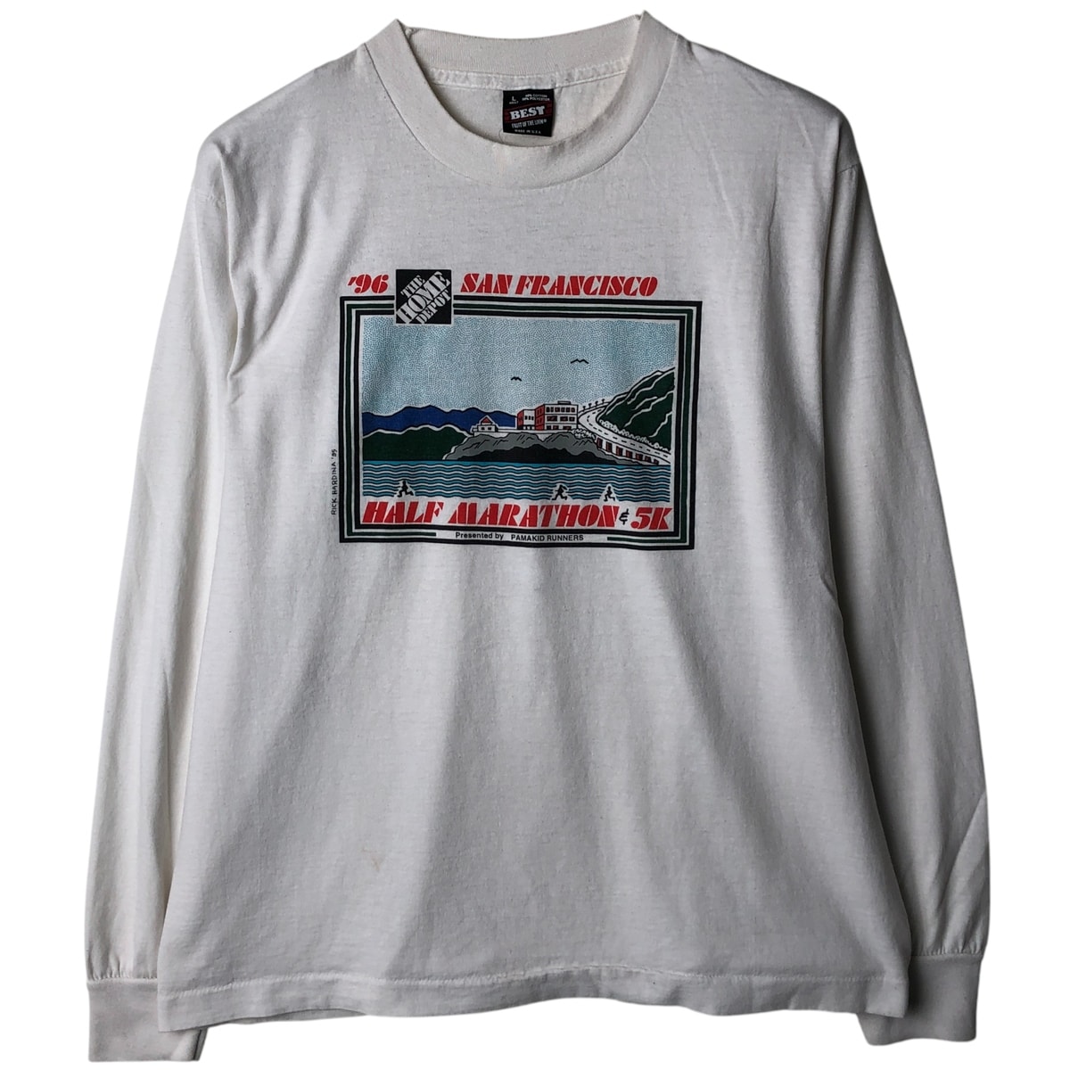 古着 90年代 フルーツオブザルーム FRUIT OF THE LOOM BEST アート ロングTシャツ ロンT USA製 メンズL相当 ヴィンテージ/eaa612022