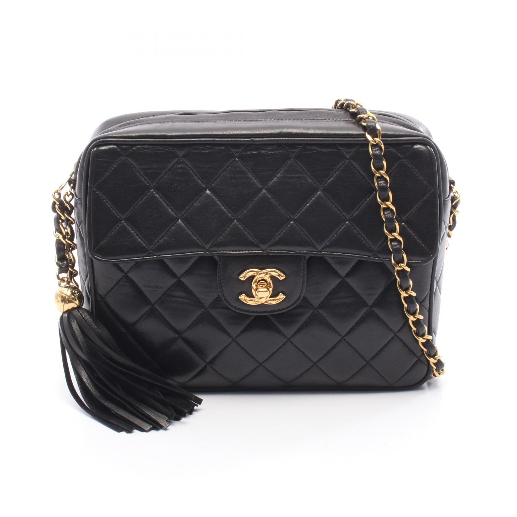 シャネル CHANEL マトラッセ ショルダーバッグ バッグ ラムスキン(羊革) レディース ブラック系 【中古】