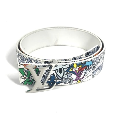 ルイヴィトン LOUIS VUITTON サンチュール LV イニシャル M0662V モノグラム・コミック リバーシブル 40MM バックルベルト ベルト レザー マルチカラー