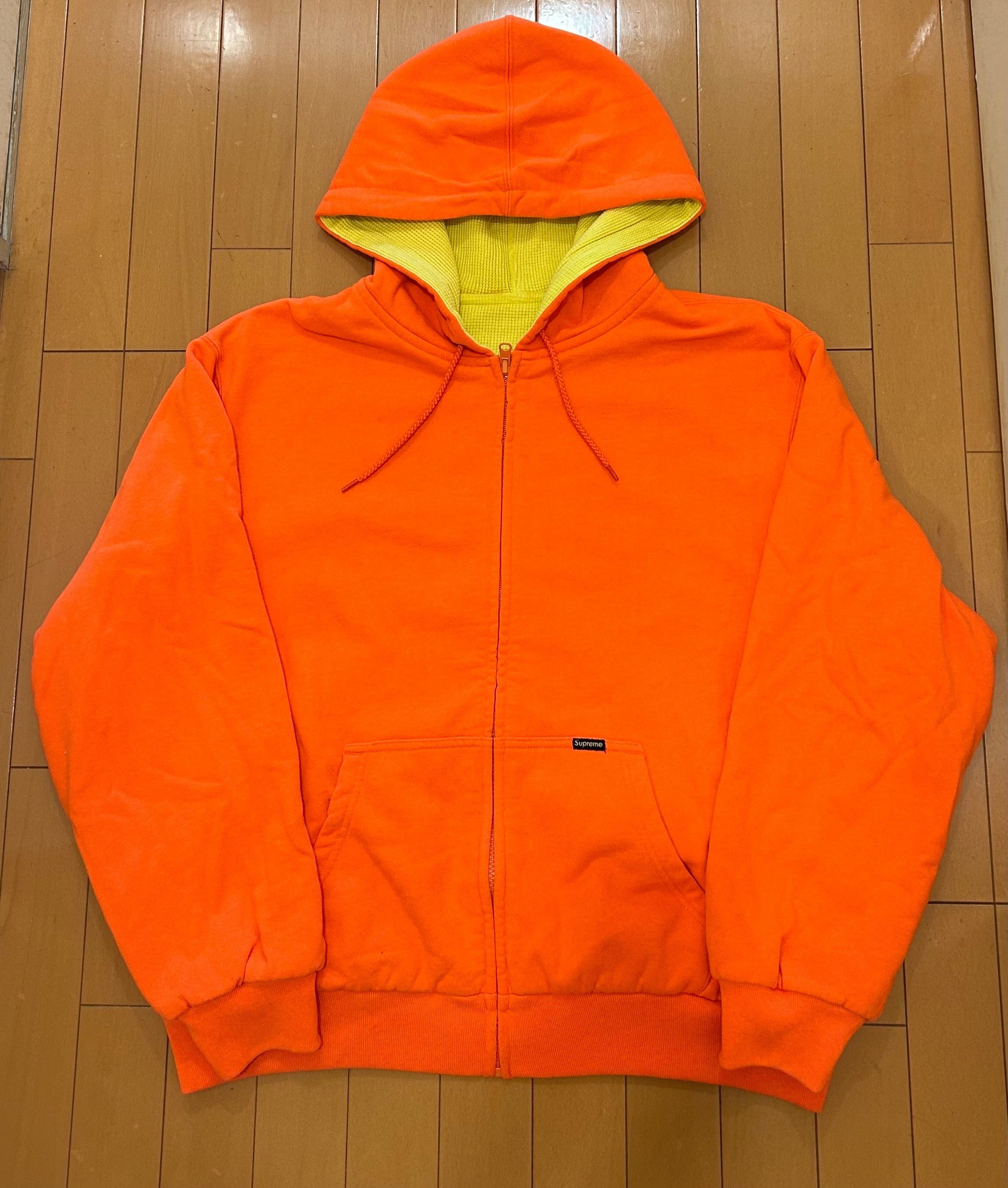 Supreme Reversible Work Zip Up Hooded Sweatshirt "Orange"
