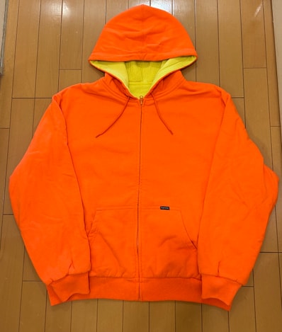 Supreme Reversible Work Zip Up Hooded Sweatshirt "Orange"