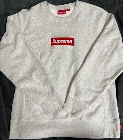 Supreme Box Logo Crewneck Sweatshirt "Ash Grey" (18FW)