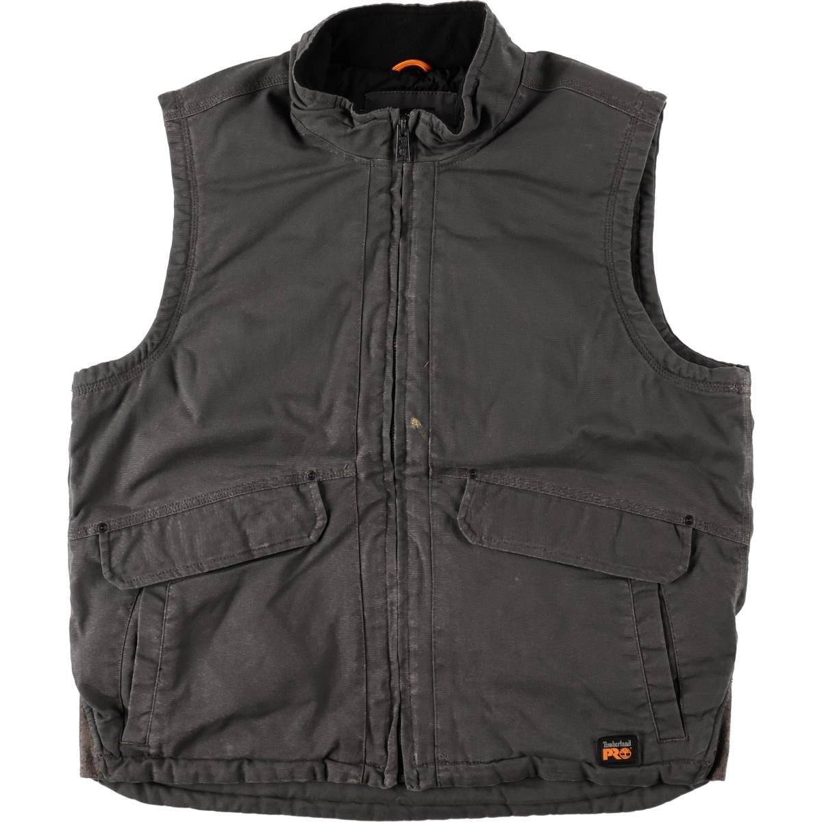 古着 ティンバーランド Timberland PRO SERIES RAIN REPEL 中綿入り ダックベスト メンズXL相当/eaa671476