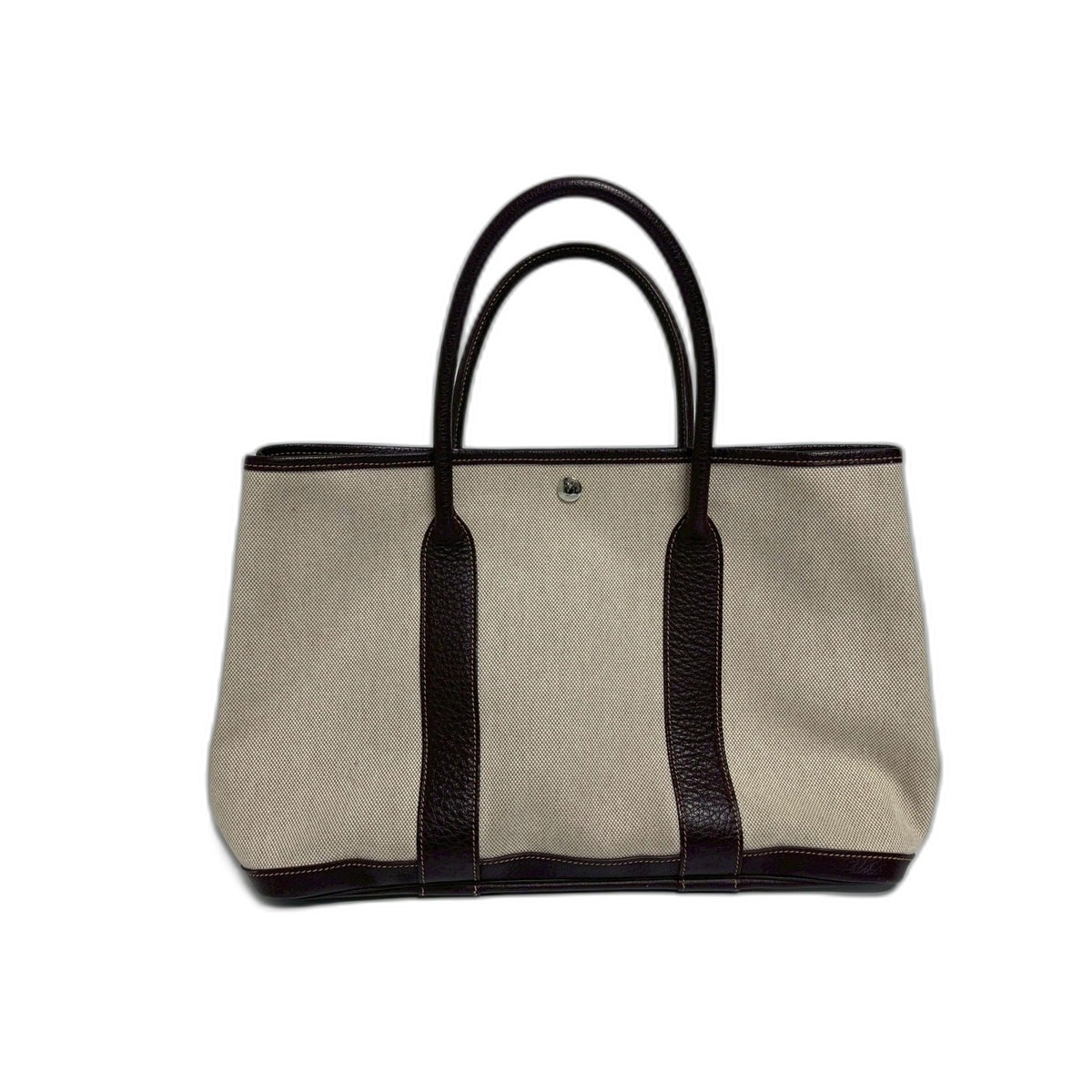エルメス HERMES ガーデンパーティ ハンドバッグ トワルアッシュ【中古】
