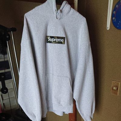 Supreme Box Logo Hooded Sweatshirt "Ash Grey" (23FW)