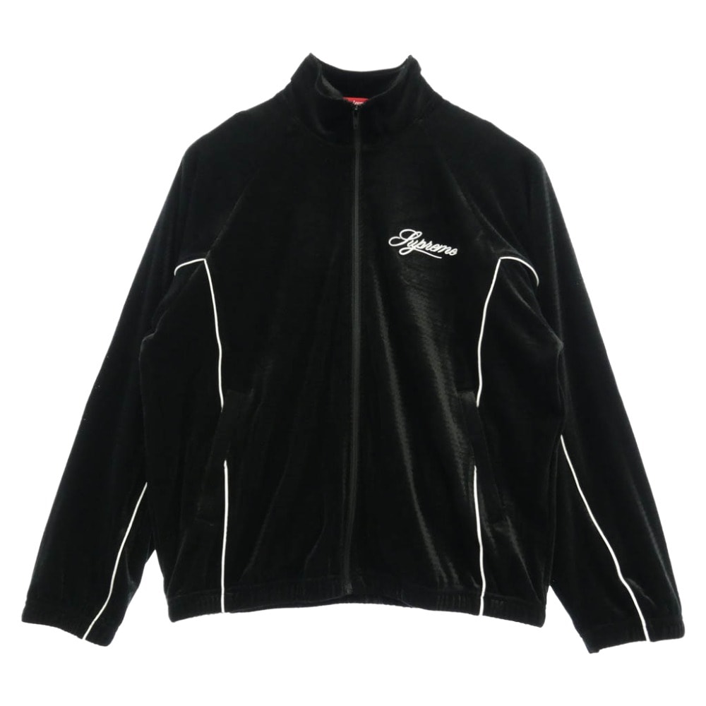 Supreme シュプリーム 26SS Velour Mesh Track Jacket ベロア メッシュ トラック ジップアップ ジャケット ブラック系 L【新古品】【未使用】【中古】