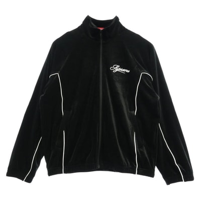 Supreme シュプリーム 26SS Velour Mesh Track Jacket ベロア メッシュ トラック ジップアップ ジャケット ブラック系 L【新古品】【未使用】【中古】