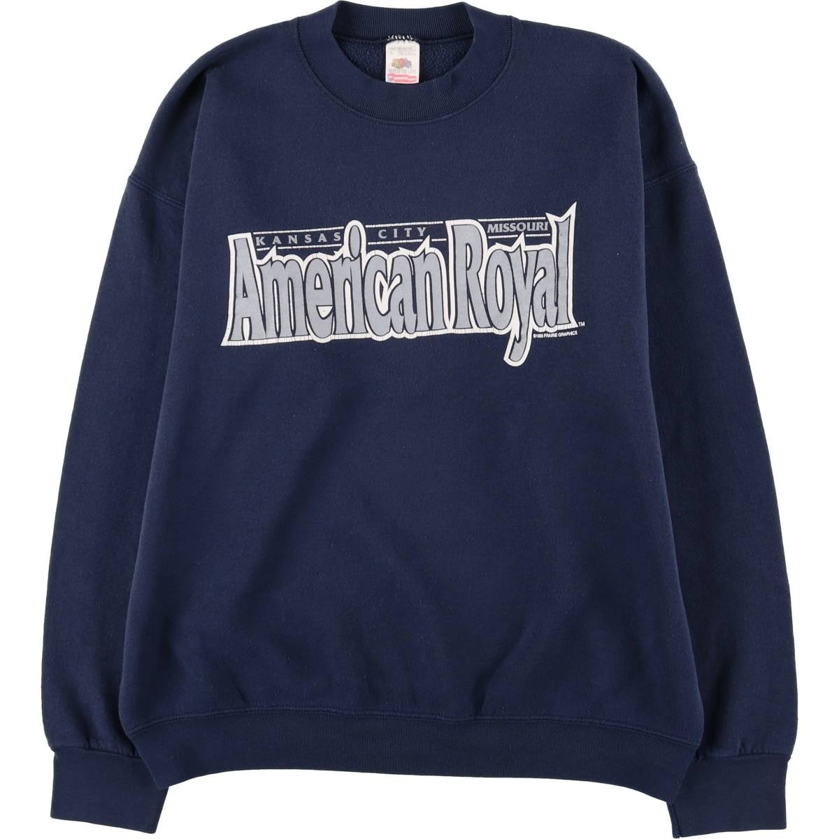 古着 90年代 フルーツオブザルーム FRUIT OF THE LOOM American Royal プリントスウェットシャツ トレーナー USA製 メンズL相当 ヴィンテージ/eaa579271