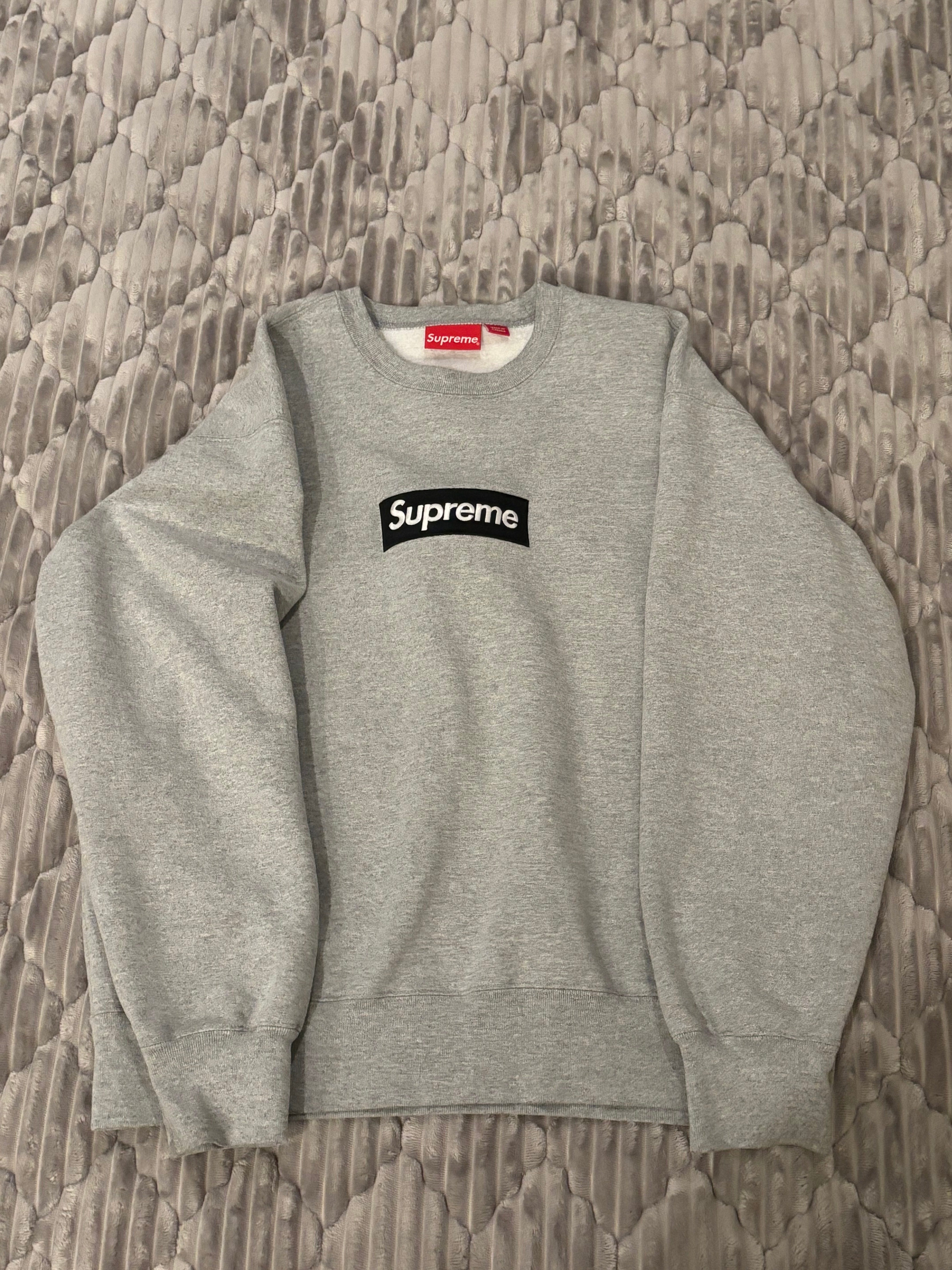 Supreme Box Logo Crewneck "Heather Grey" (22FW)