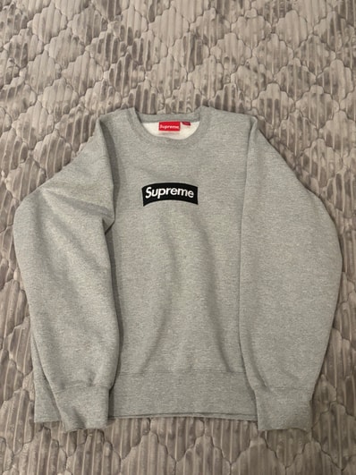 Supreme Box Logo Crewneck "Heather Grey" (22FW)