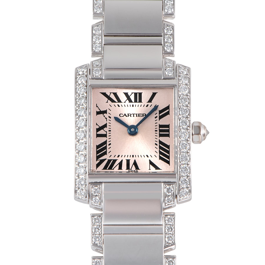 CARTIER カルティエ タンクフランセーズ SM WE1013SC サイドダイヤ K18WG【中古】