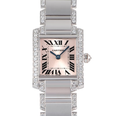 CARTIER カルティエ タンクフランセーズ SM WE1013SC サイドダイヤ K18WG【中古】