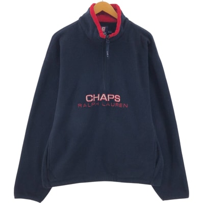 古着 ラルフローレン Ralph Lauren CHAPS チャップス ハーフジップ フリースプルオーバー メンズXL相当/eaa549432