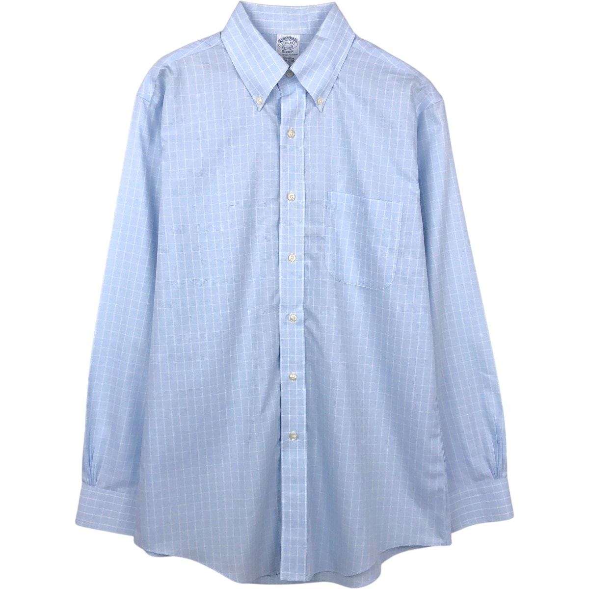 古着 ブルックスブラザーズ Brooks Brothers Est.1818 CLASSIC 半袖 ボタンダウン チェックシャツ メンズM相当/eaa666462