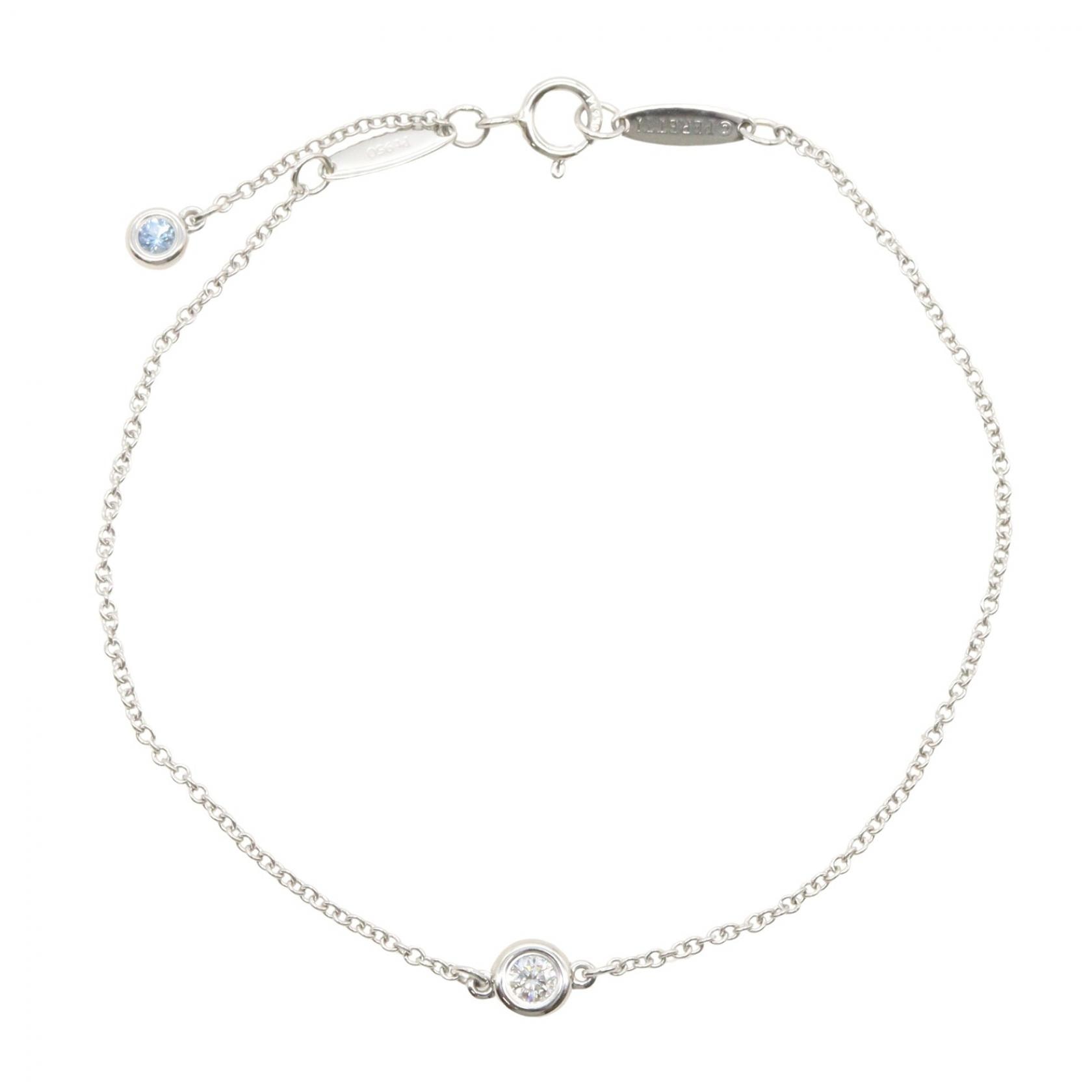 ティファニー TIFFANY&CO バイザヤードブレス 日本限定 ブレスレット アクセサリー Pt950プラチナ ダイヤモンド レディース シルバー系 / クリア系 【中古】