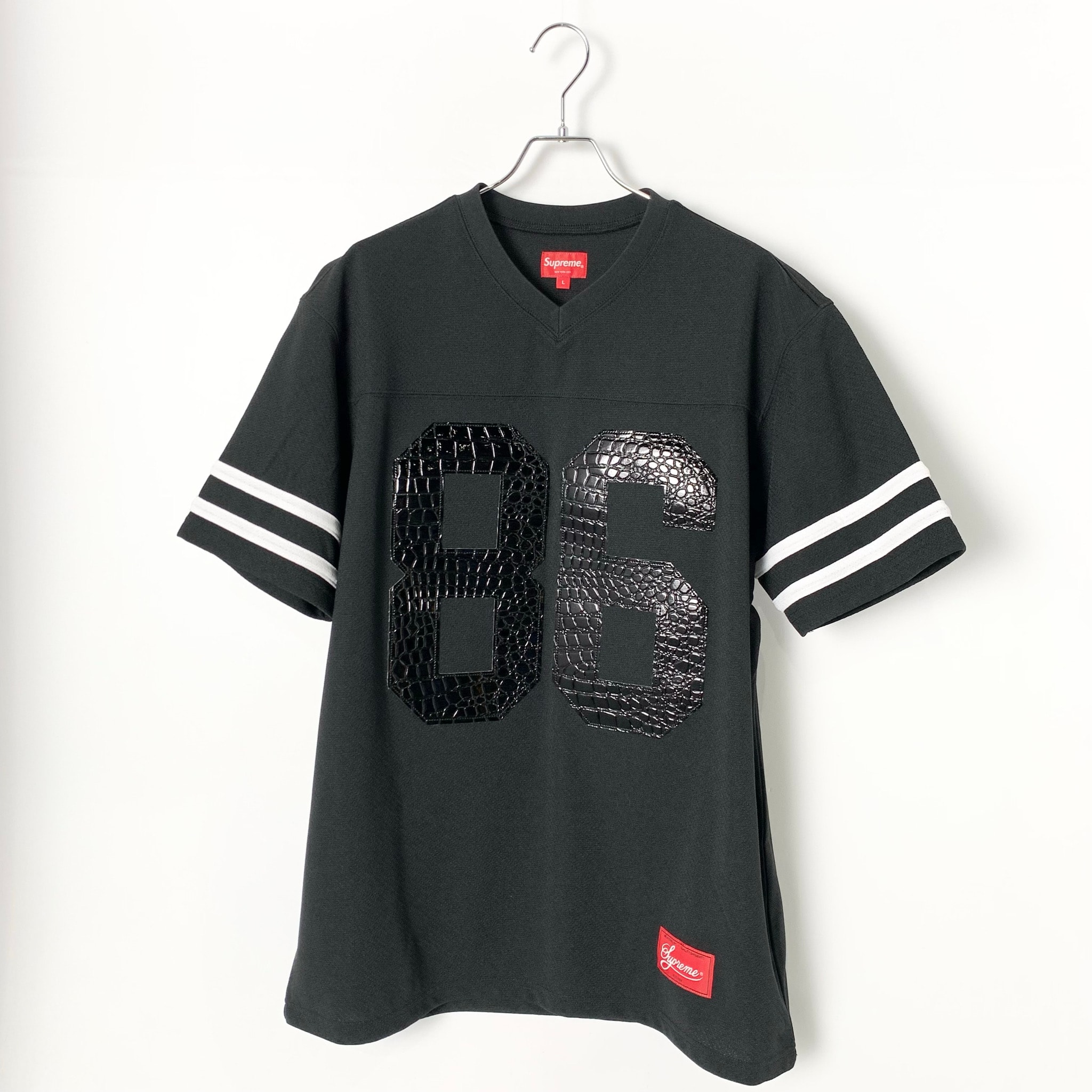 Supreme Faux Croc Football Jersey "Black"