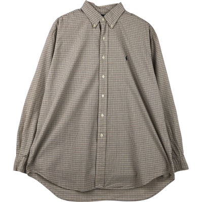 古着 ラルフローレン Ralph Lauren BLAKE 長袖 ボタンダウンチェックシャツ メンズL相当/eaa614703
