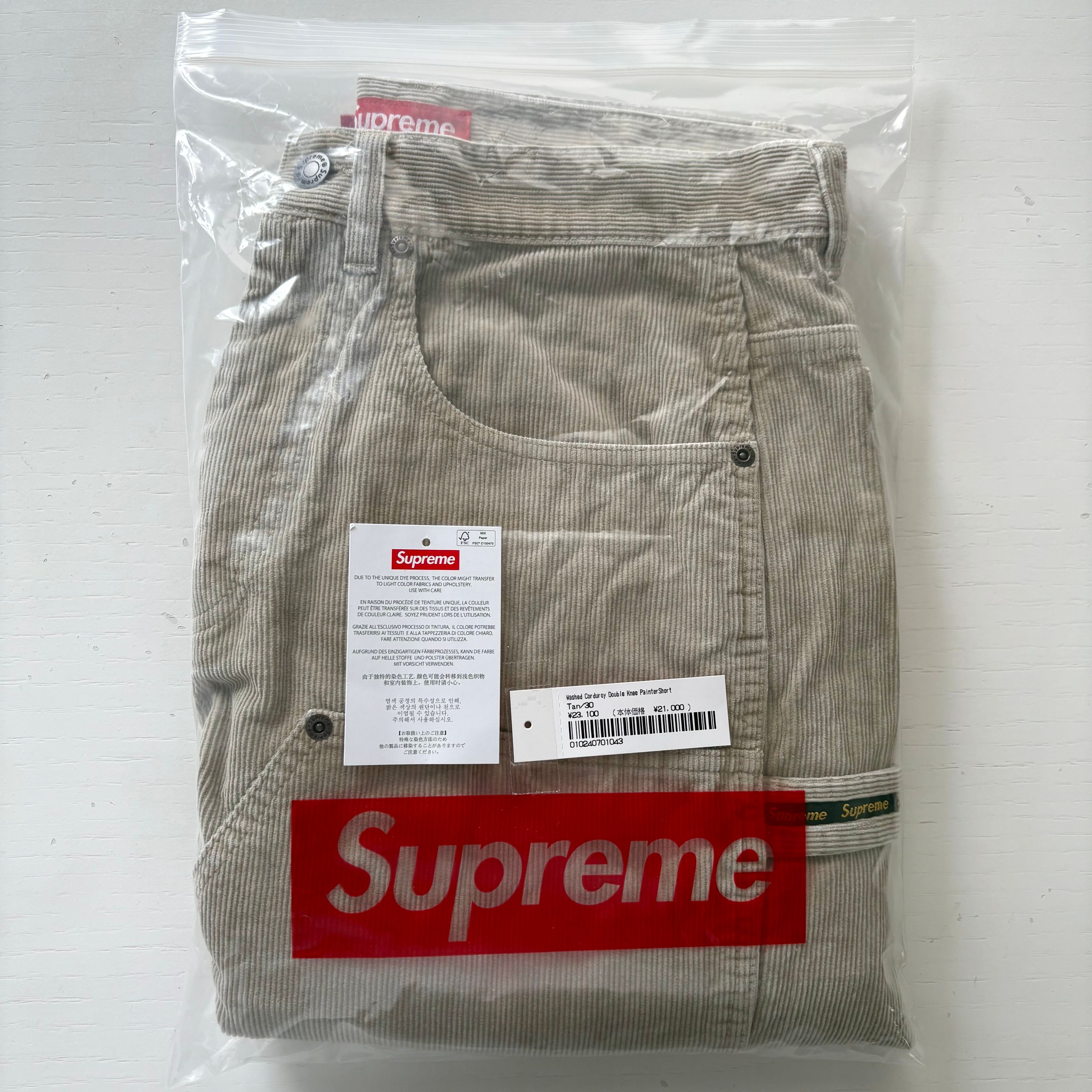Supreme Washed Corduroy Double Knee Painter Short "Tan"