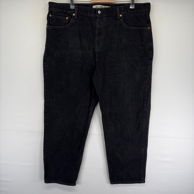 古着 リーバイス Levi's デニム パンツ 550 ジッパーフライ ジーパン バギー テーパード ジーンズ w42 L30 ブラック系 メンズ