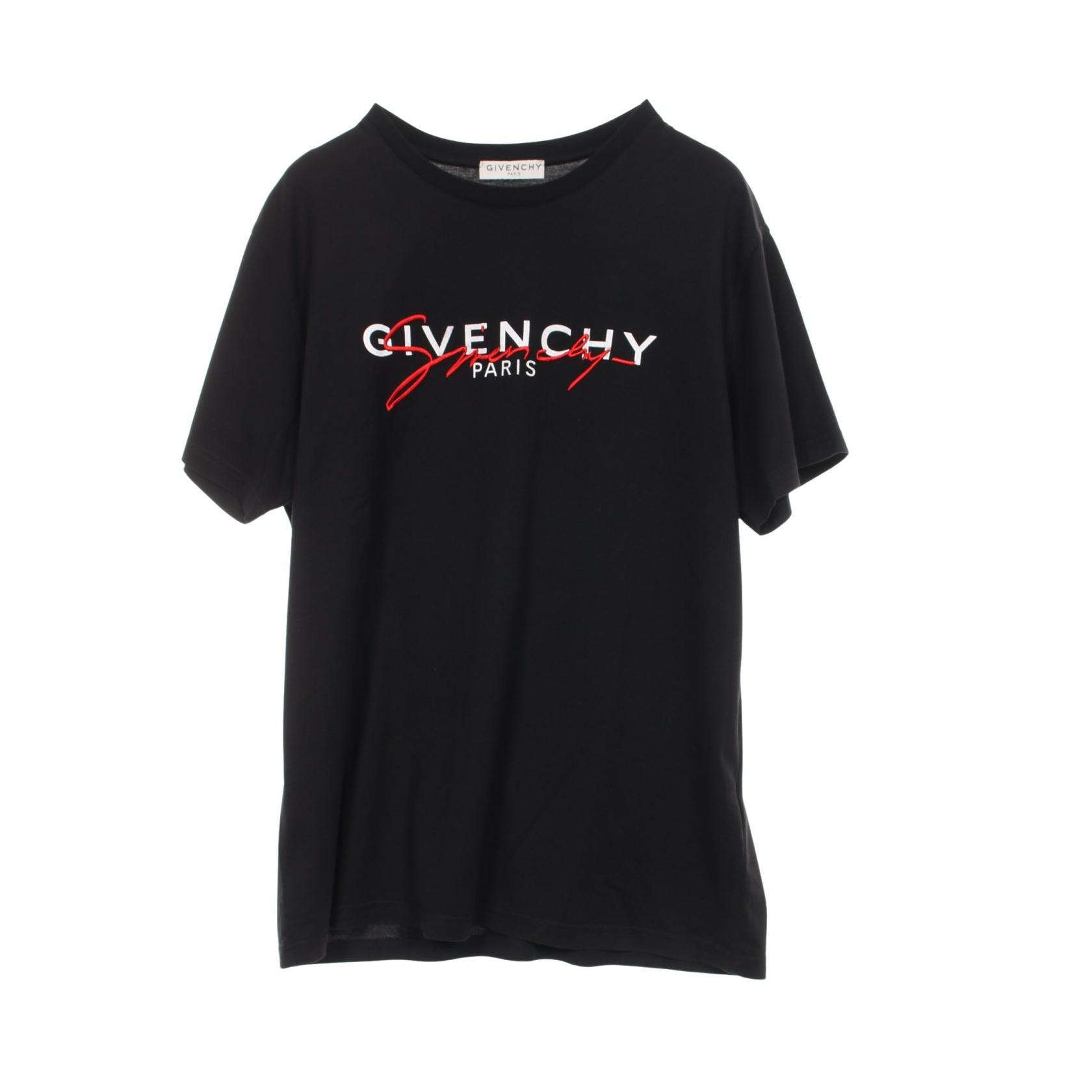 ジバンシィ GIVENCHY SIGNATURE PRINT TEE カットソー 衣料品 トップス コットン メンズ ブラック系 【中古】