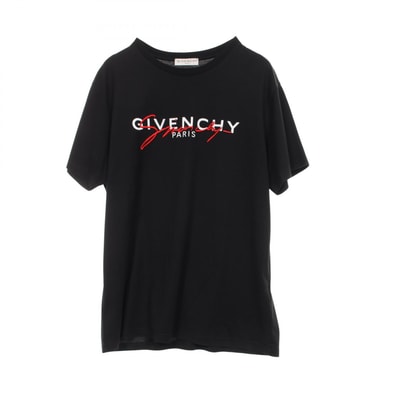 ジバンシィ GIVENCHY SIGNATURE PRINT TEE カットソー 衣料品 トップス コットン メンズ ブラック系 【中古】