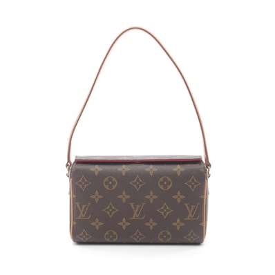 ルイ・ヴィトン LOUIS VUITTON レシタル ハンドバッグ バッグ PVCコーティングキャンバス レザー モノグラム レディース ブラウン系 M51900 【中古】