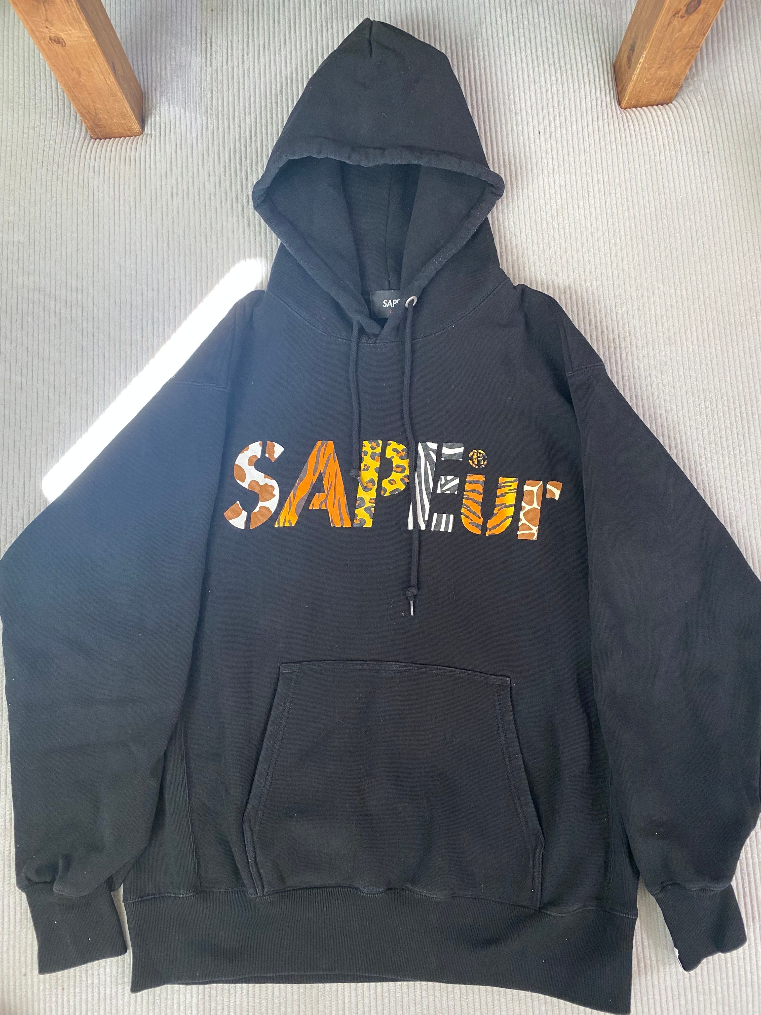 SAPEur Night Safari Logo Hoodie "Black"