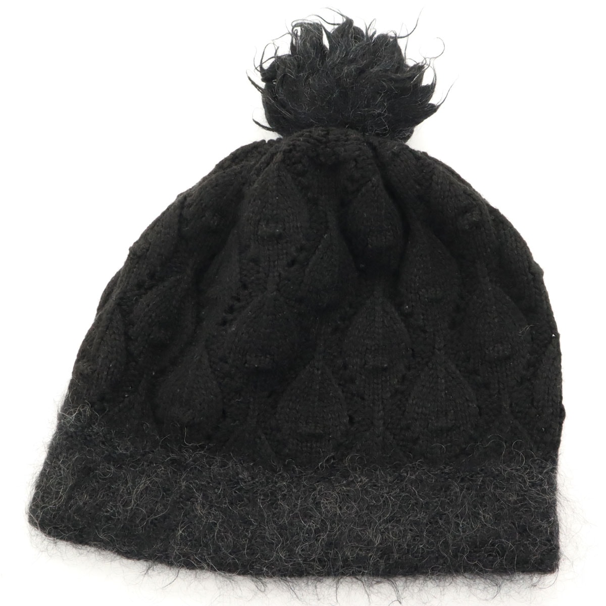 CA4LA カシラ 日本製 ニットキャップ ブラック 帽子 ボンボン