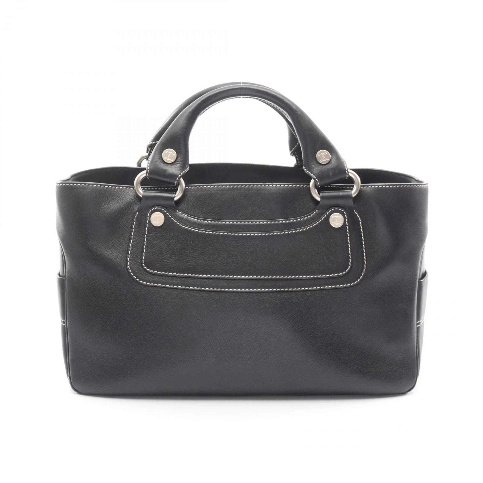 セリーヌ CELINE ブギーバッグ ハンドバッグ バッグ レザー レディース ブラック系 【中古】