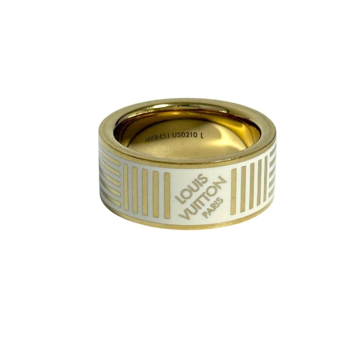 ルイヴィトン メンズ リング バーグ ダミエ ホワイト 指輪 21号 L