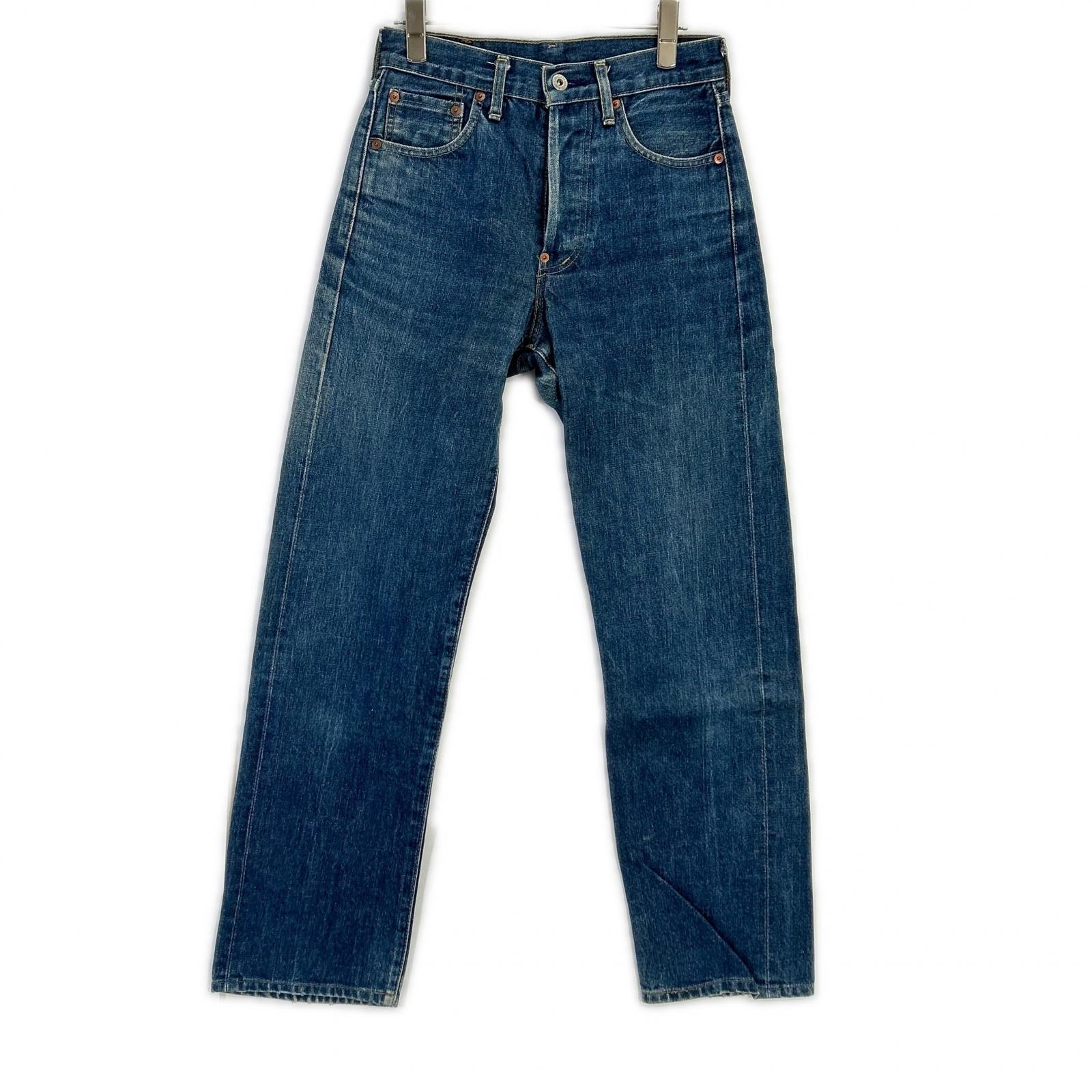 リーバイス 90'S インディゴ 日本製 701XX復刻 ビッグE 均等V セルビッチデニムパンツ W28L34