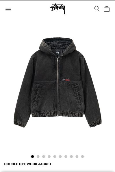 Stussy Washed Canvas Shop Jacket "Black"