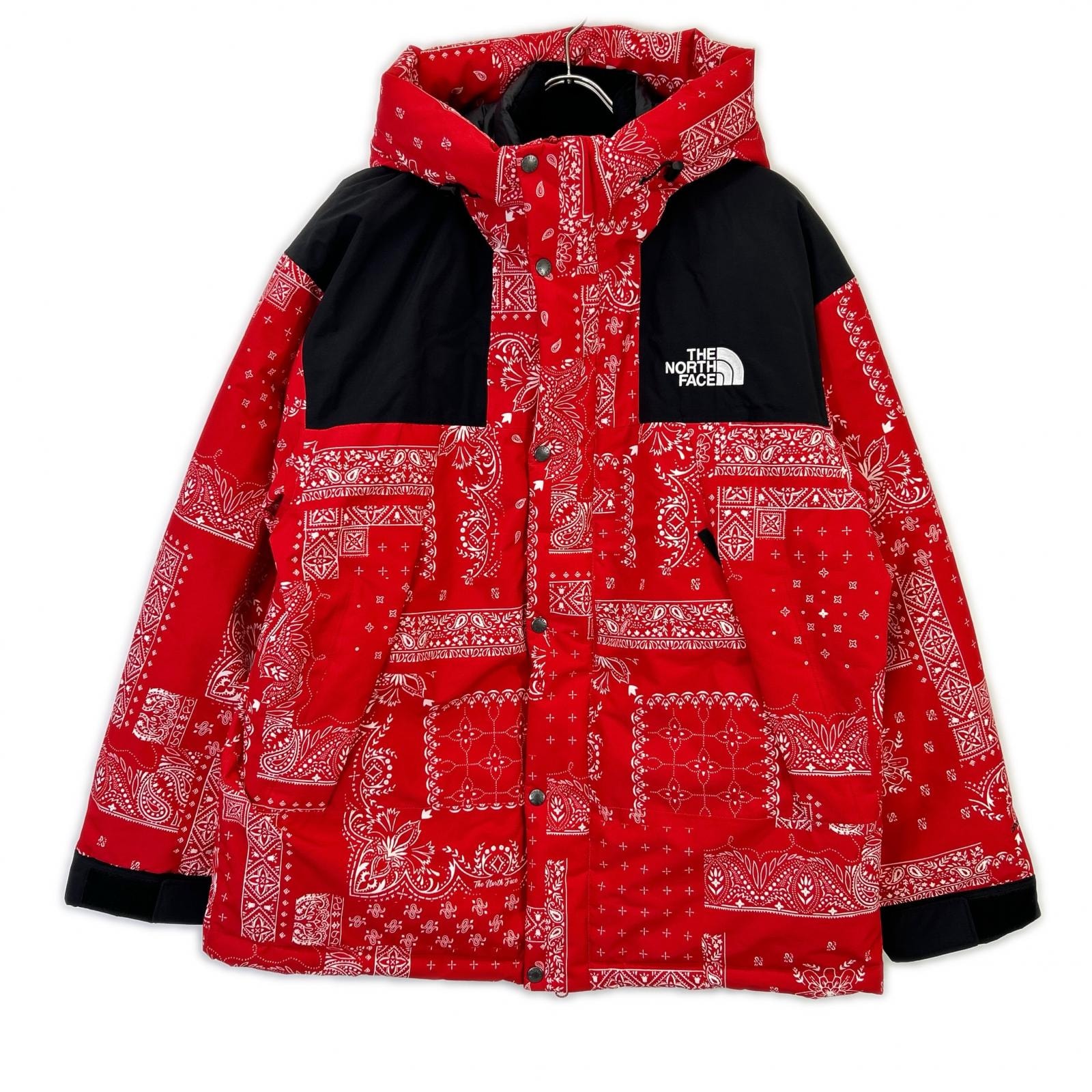 ノースフェイス レッド バンダナ柄 NJ2DN63B ノベルティアルティメットダウンジャケット 2XL