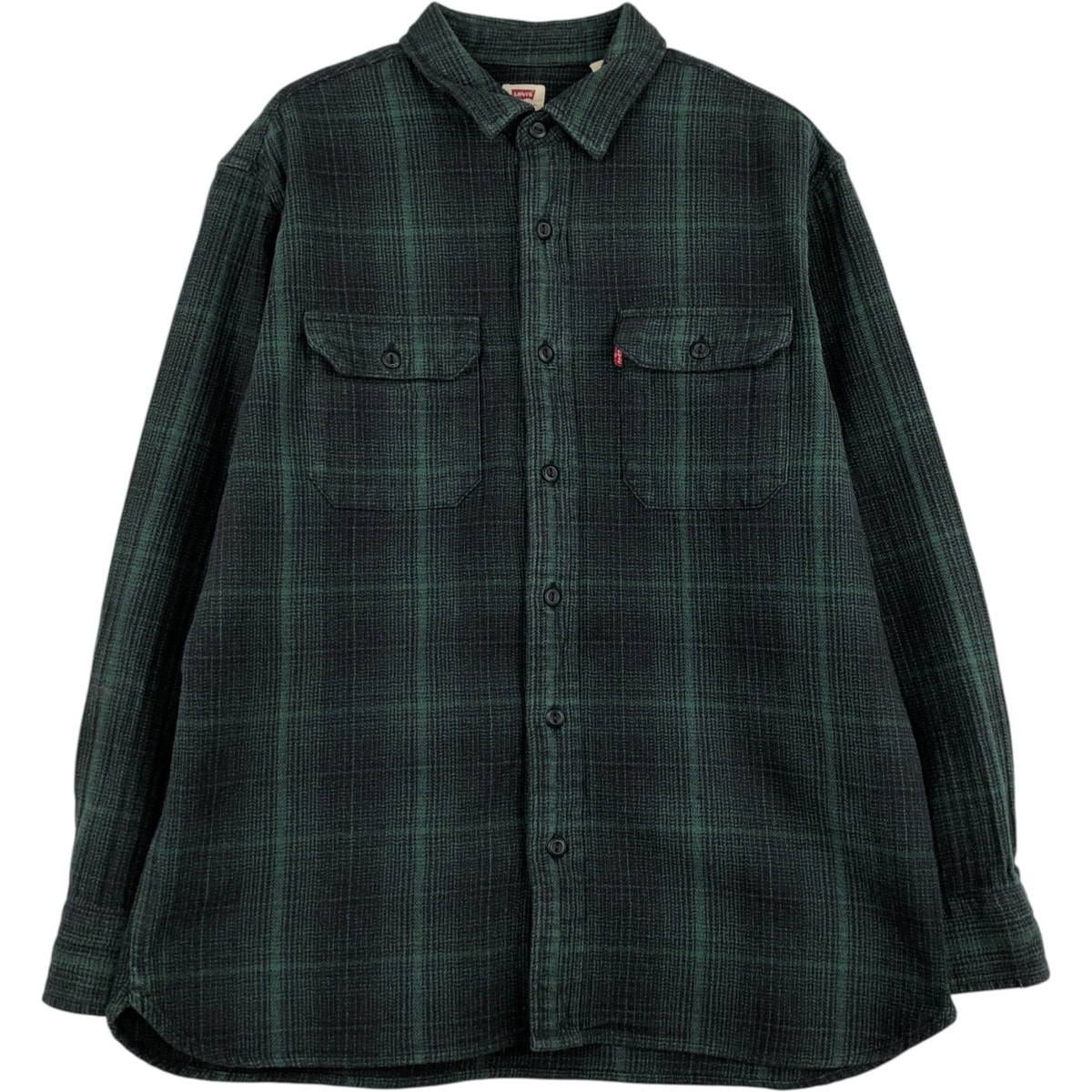 古着 リーバイス Levi's オンブレチェック 長袖 ライトネルチェックシャツ メンズL相当/eaa624765