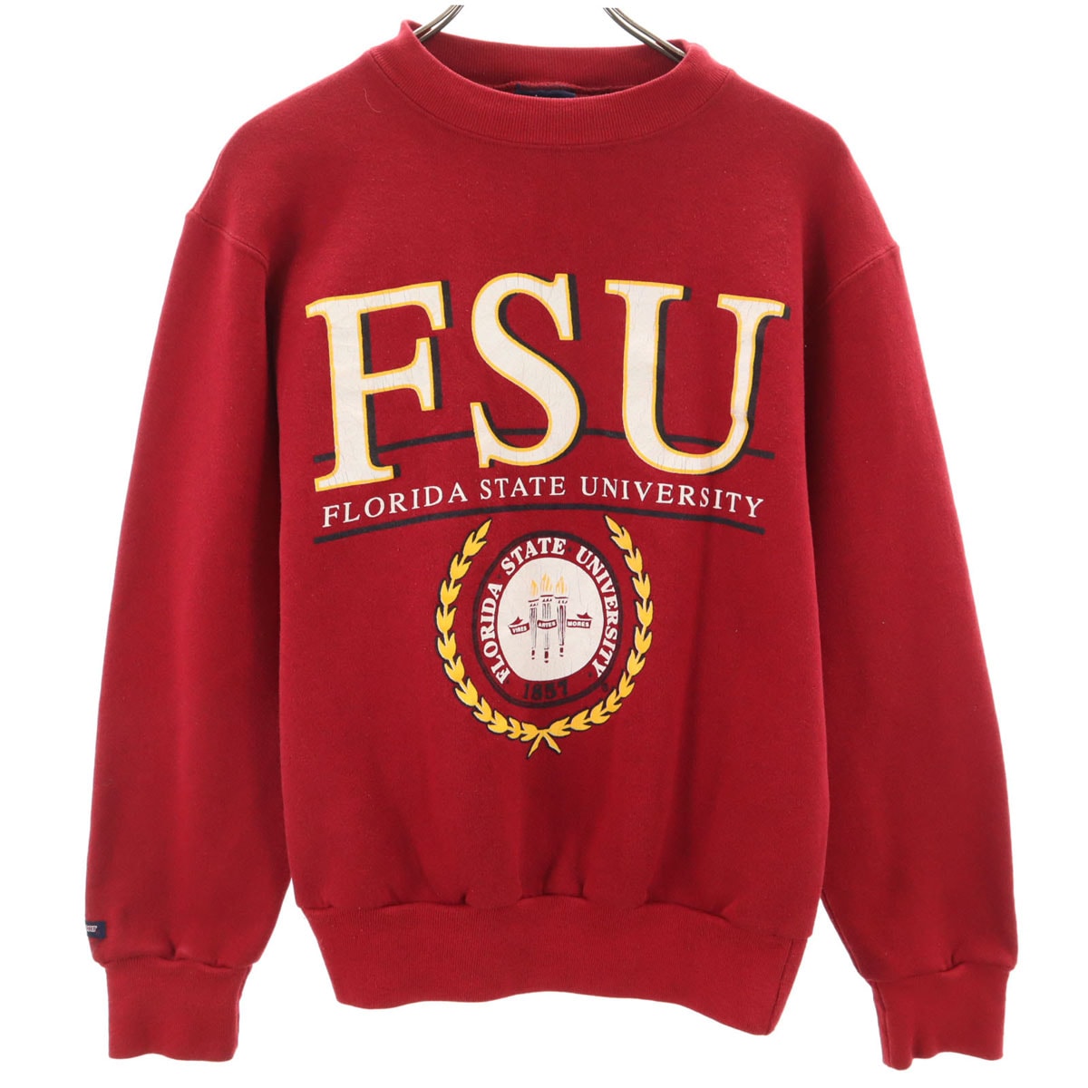 JANSPORTS ジャンスポーツ 90s USA製 オールド カレッジ 長袖 スウェット トレーナー S レッド