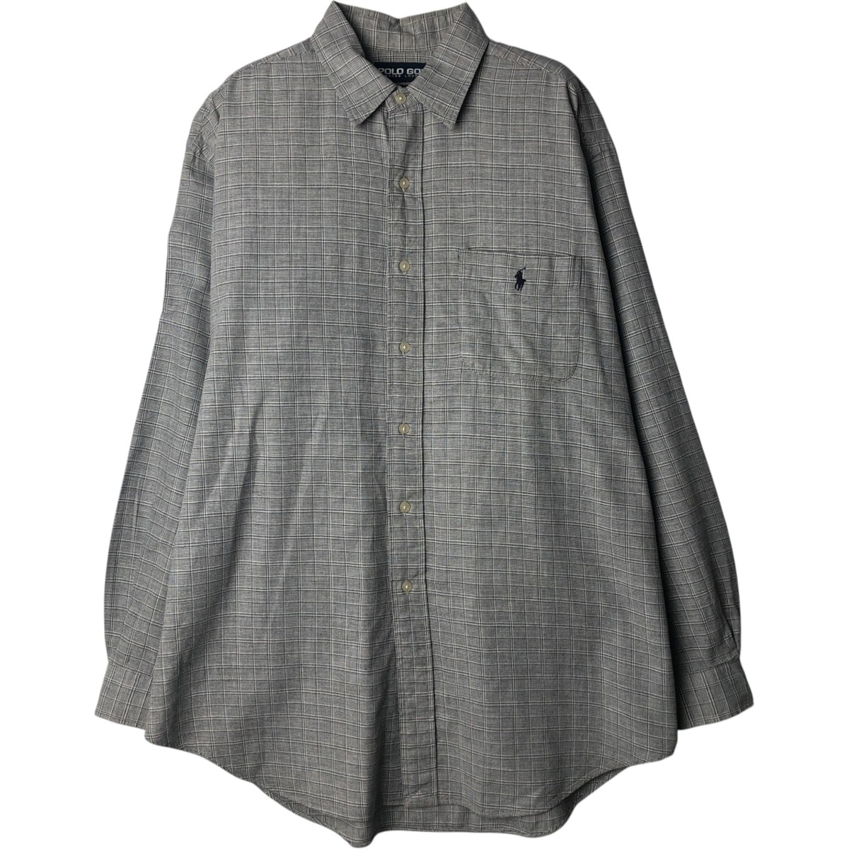 古着 ラルフローレン Ralph Lauren POLO GOLF ポロゴルフ LOFTING 長袖 コットンチェックシャツ メンズL相当/eaa628789