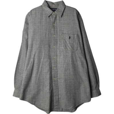 古着 ラルフローレン Ralph Lauren POLO GOLF ポロゴルフ LOFTING 長袖 コットンチェックシャツ メンズL相当/eaa628789