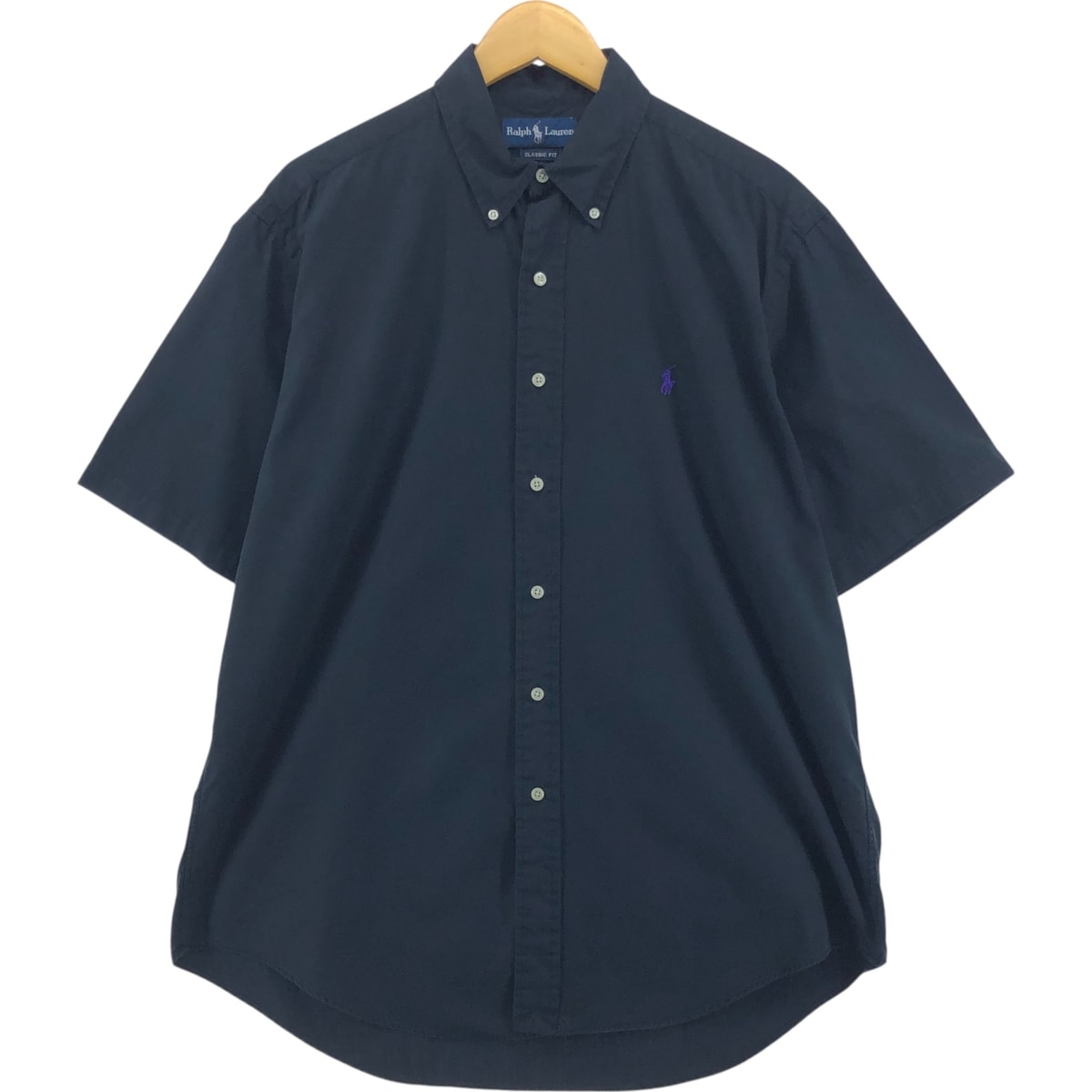 古着 ラルフローレン Ralph Lauren CLASSIC FIT 半袖 ボタンダウンシャツ メンズL相当/eaa556649