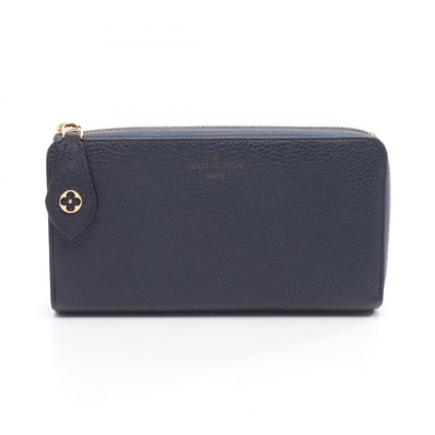 ルイ・ヴィトン LOUIS VUITTON ポルトフォイユ コメット L型ファスナー長財布 財布 レザー トリヨンレザー トリヨンレザー ブルーマリーヌ レディース ネイビー系 M68582 【中古】