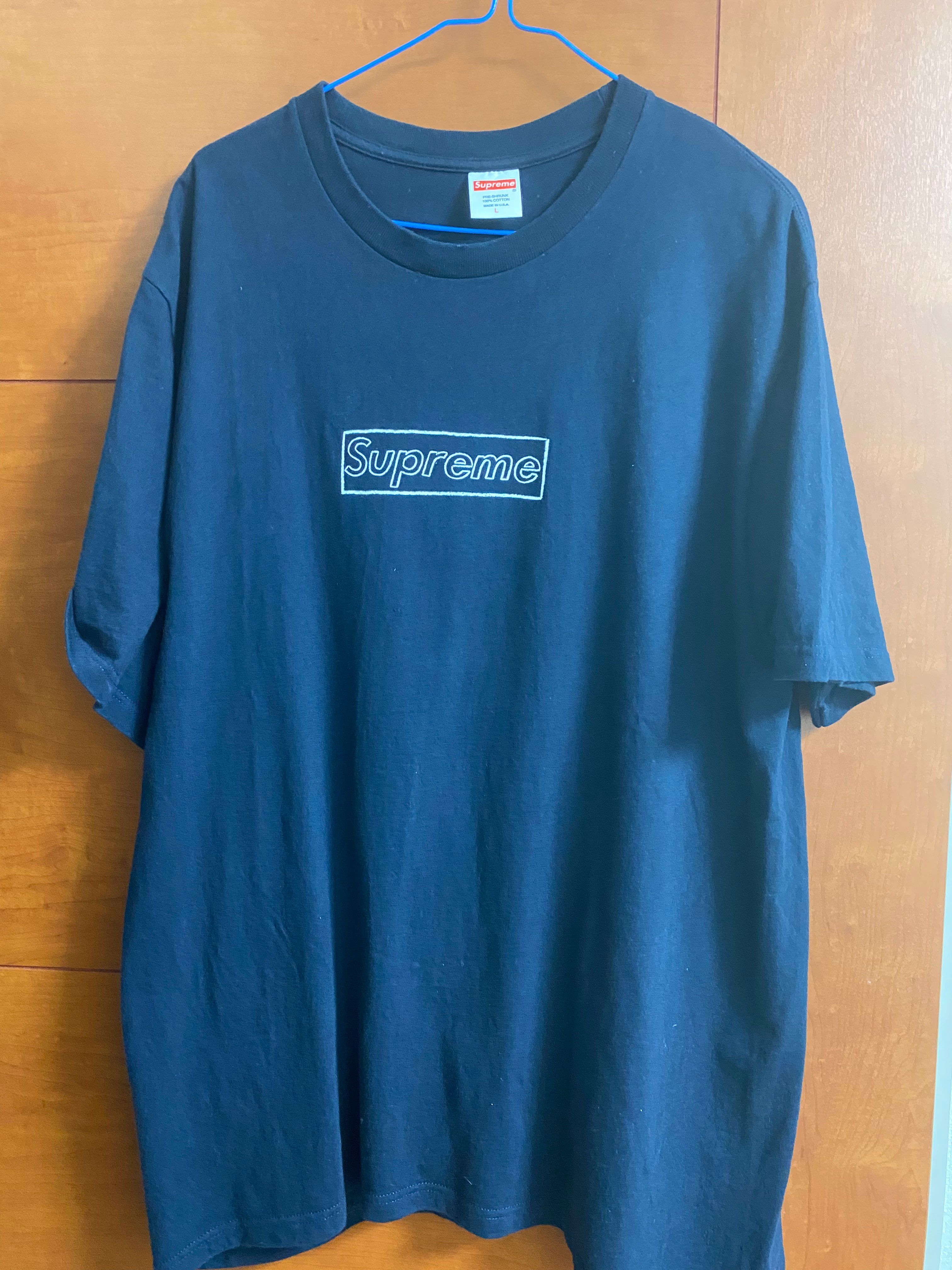 Supreme KAWS Chalk Logo Tee "Navy"