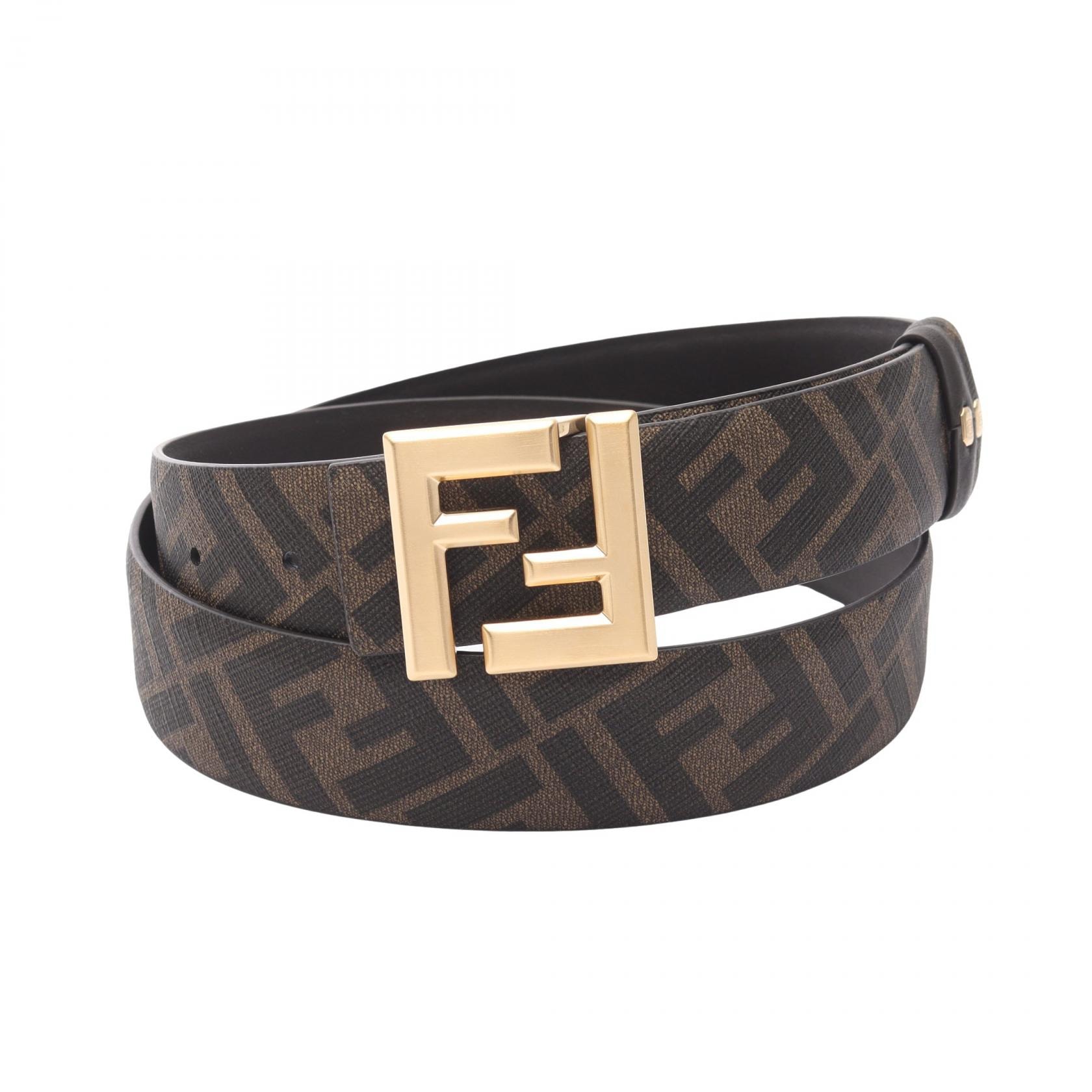 フェンディ FENDI FFロゴ バックル ベルト 衣料品 レザー レディース ブラウン系 7C0541ASIWF1S9U95 【新品】