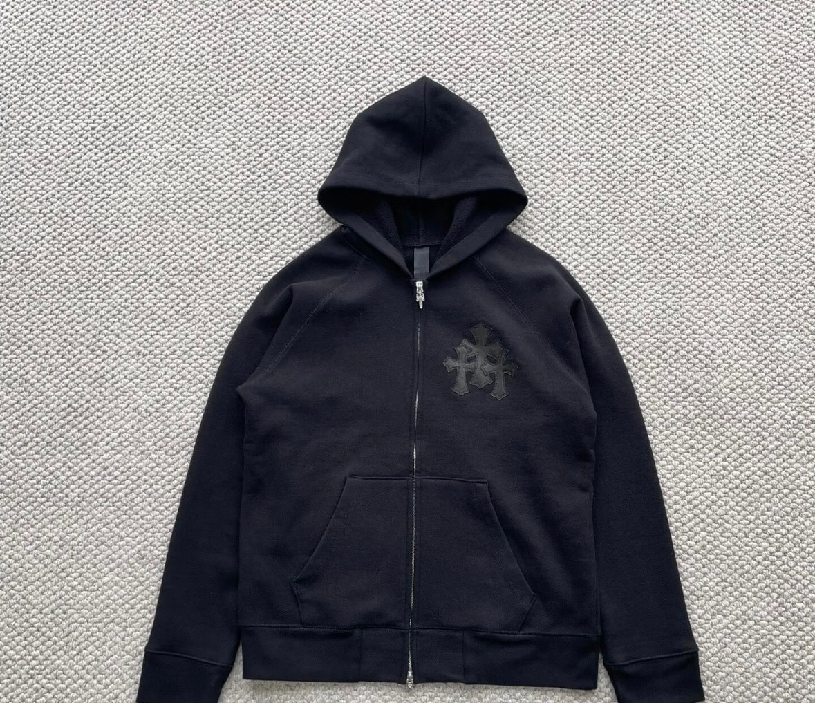クロムハーツ ワイノット クロスパッチジップアップ フーディー