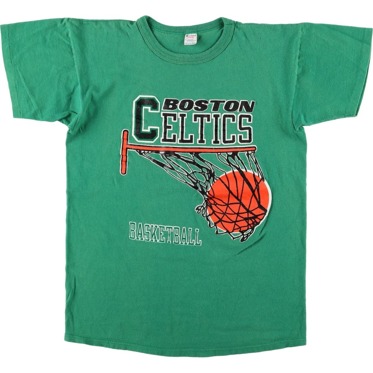古着 80年代 チャンピオン Champion トリコタグ NBA BOSTON CELTICS ボストンセルティックス プリントTシャツ USA製 メンズL相当 ヴィンテージ/eaa561630