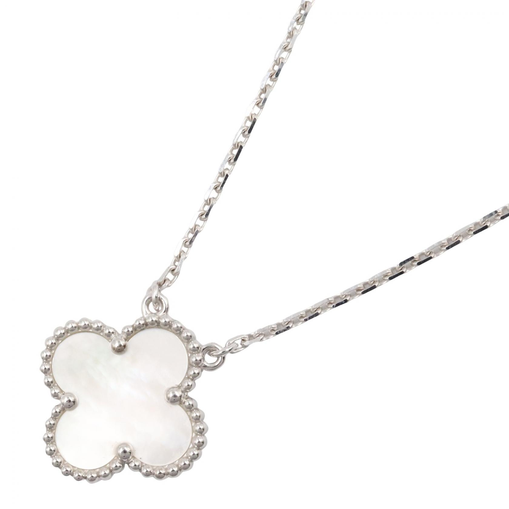ヴァンクリーフ&アーペル Van Cleef & Arpels ヴィンテージアルハンブラ マザーオブパール ネックレス ネックレス ジュエリー K18WG(ホワイトゴールド) マザーオブパール レディース シルバー系 / ホワイト系