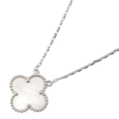 ヴァンクリーフ&アーペル Van Cleef & Arpels ヴィンテージアルハンブラ マザーオブパール ネックレス ネックレス ジュエリー K18WG(ホワイトゴールド) マザーオブパール レディース シルバー系 / ホワイト系