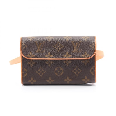 ルイ・ヴィトン LOUIS VUITTON ポシェットフロランティーヌ モノグラム ウエストバッグ ボディバッグ バッグ PVCコーティングキャンバス レザー レディース ブラウン系 M51855 【中古】