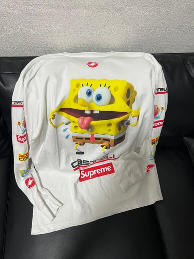 Supreme x SpongeBob Castelli Racing L/S Tee "White"