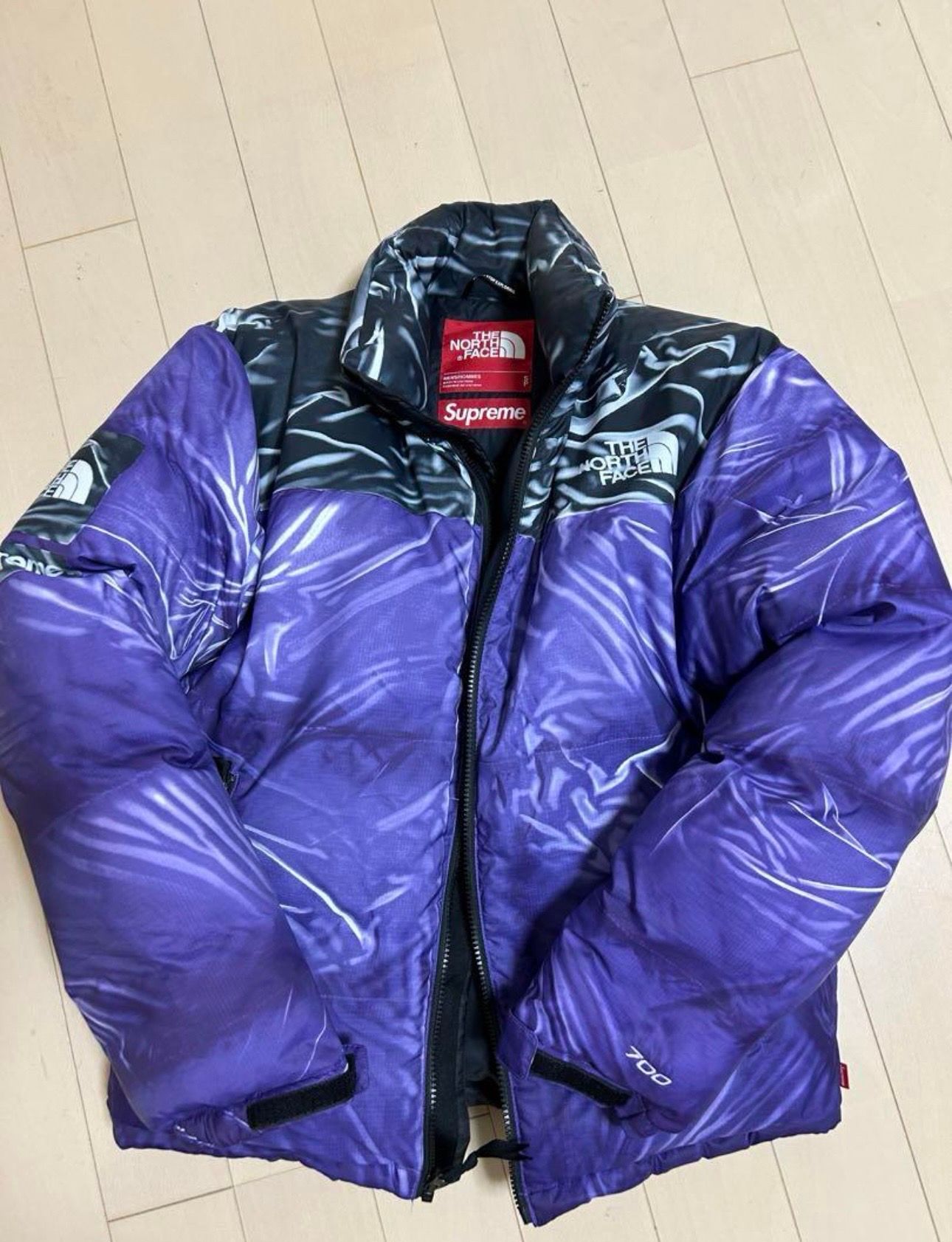 Supreme x The North Face Trompe Loeil Printed Nuptse Jacket "Purple"