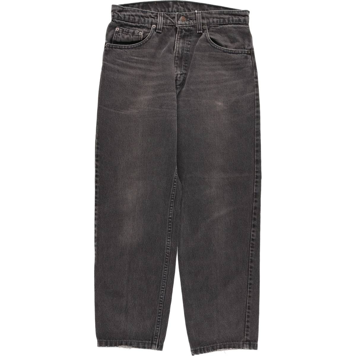 古着 90年代~ リーバイス Levi's 550 RELAXED FIT TAPERED LEG ブラックデニム テーパードデニムパンツ レディースL(w30)相当 ヴィンテージ/evb034413